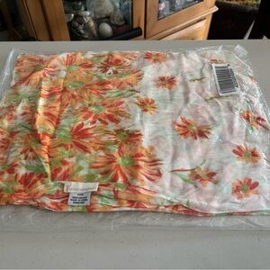 Floral Print Scarf. Collectioneighteen 100% viscose. Orange cream